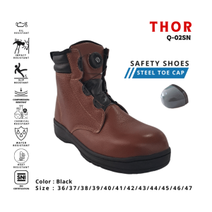 Thor Safety Shoes spin lace tali putar